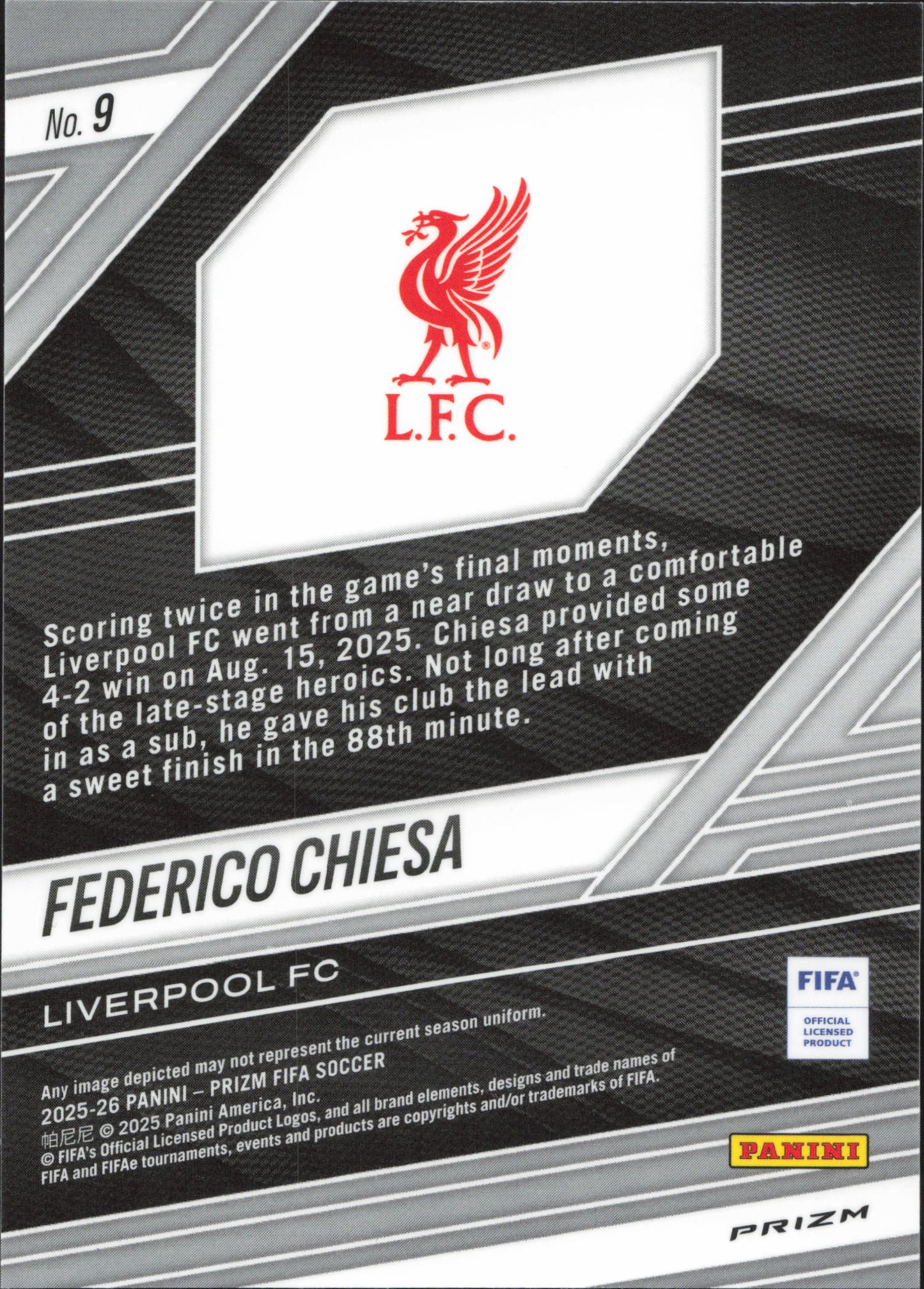 Federico Chiesa Fearless Mosaic Panini Prizm FIFA