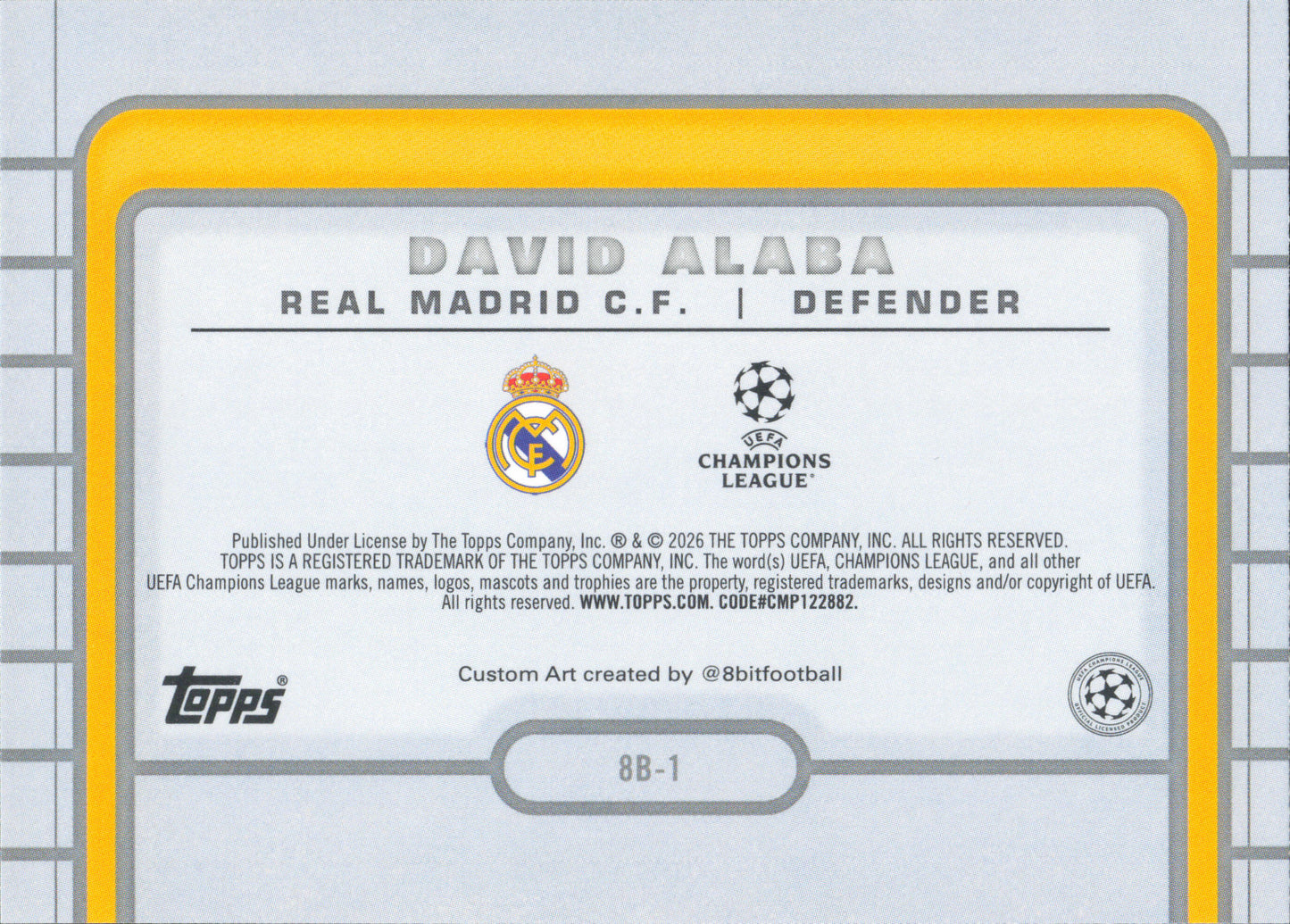 David Alaba 8-Bit Ballers Topps Flagship