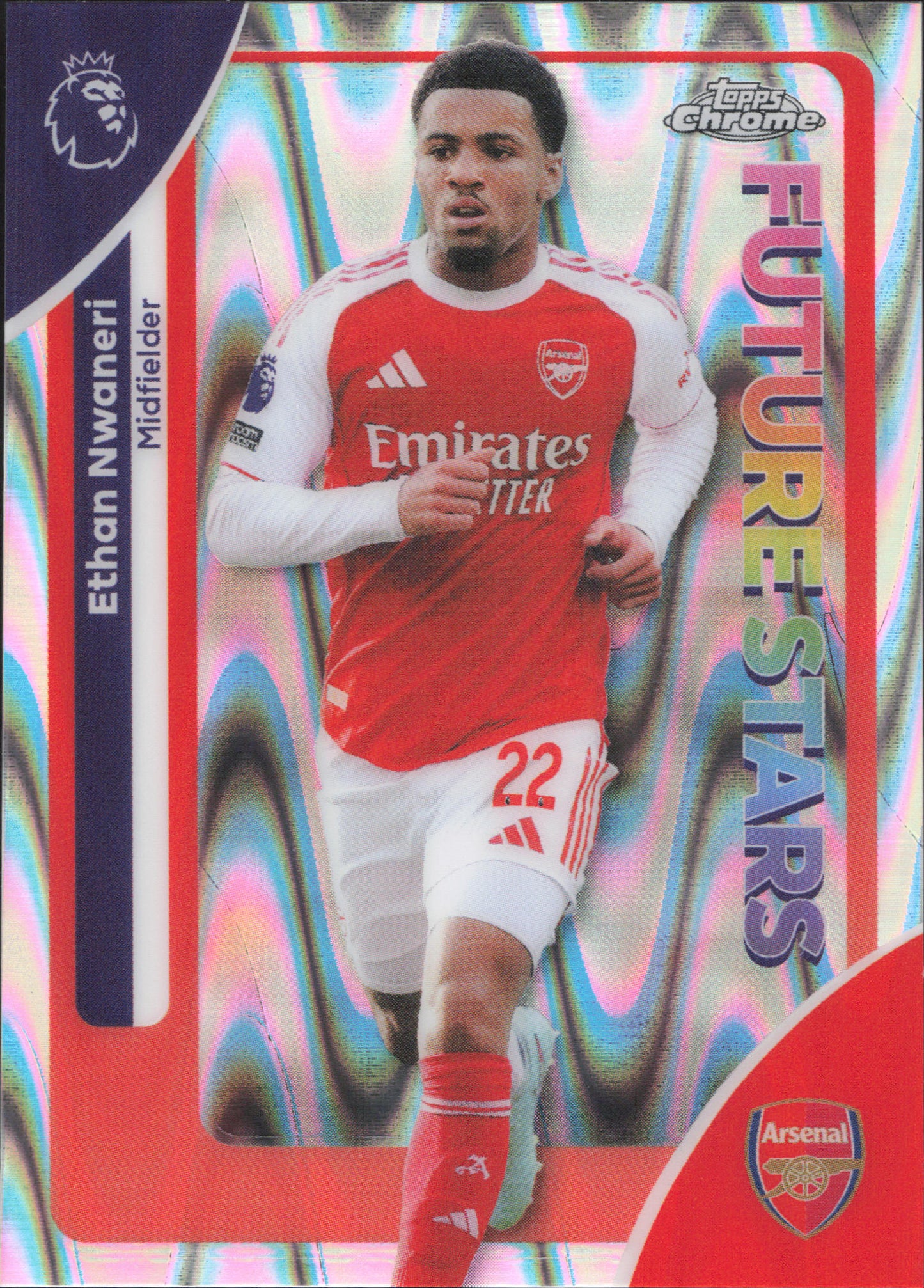 Ethan Nwaneri Raywave Topps Chrome EPL
