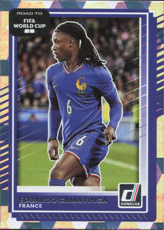 Eduardo Camavinga Cubic Parallel Panini Donruss World Cup