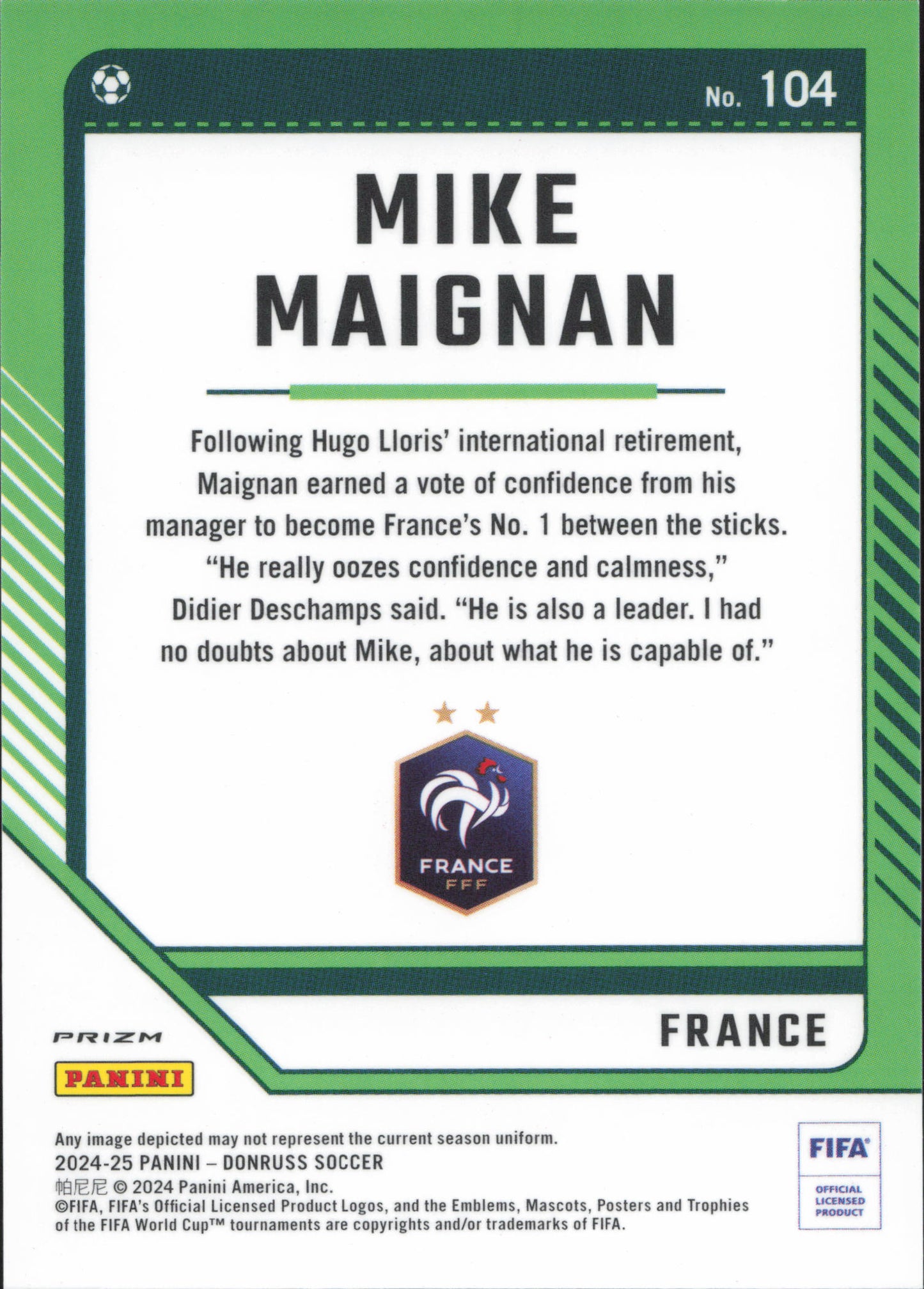 Mike Maignan Cracked Ice Panini Donruss Optic