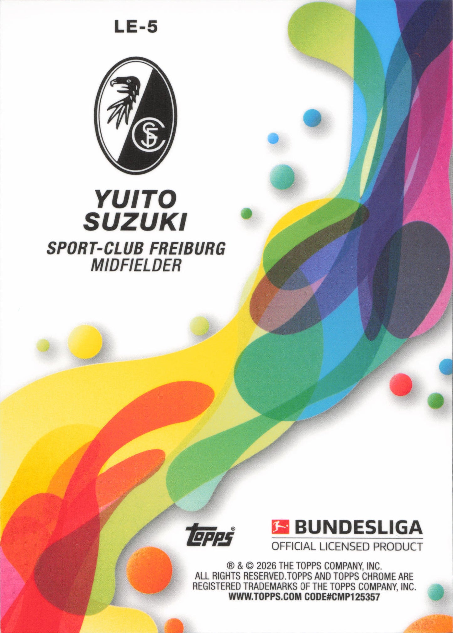 Yuito Suzuki Spektrum Topps Chrome Bundesliga