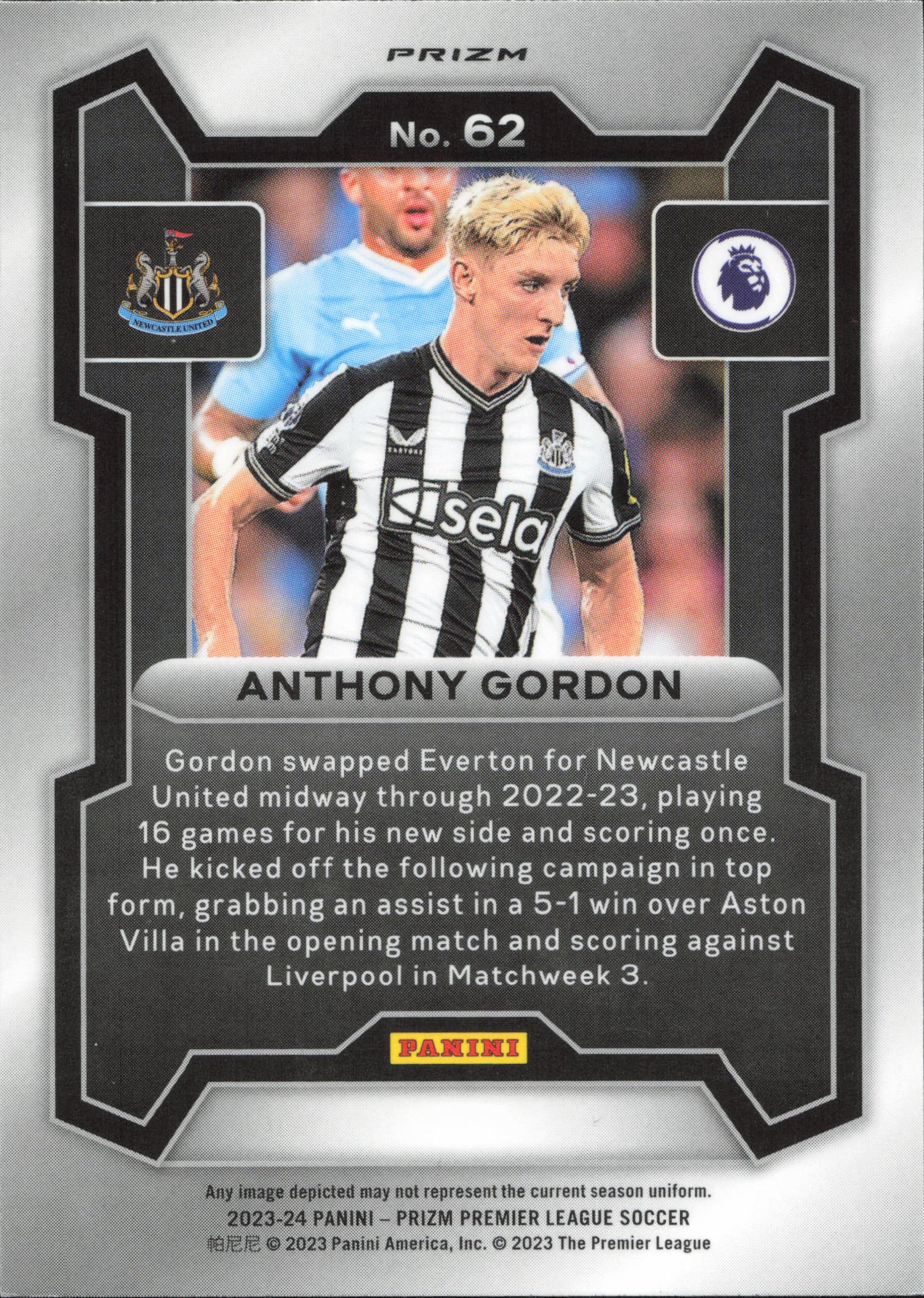 Anthony Gordon Panini Prizm Breakaway