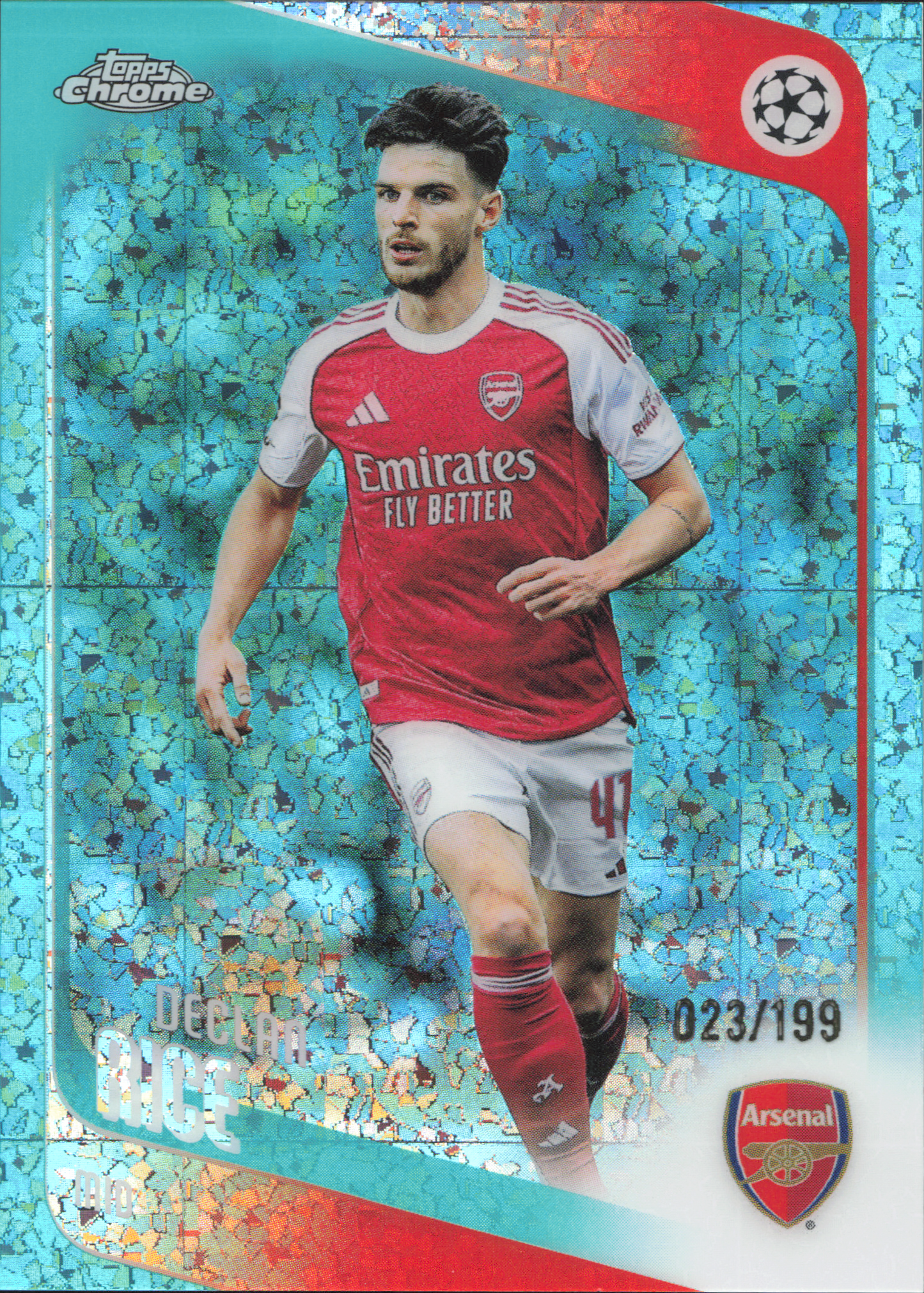 Declan Rice Numbered /199 Topps Chrome UCC