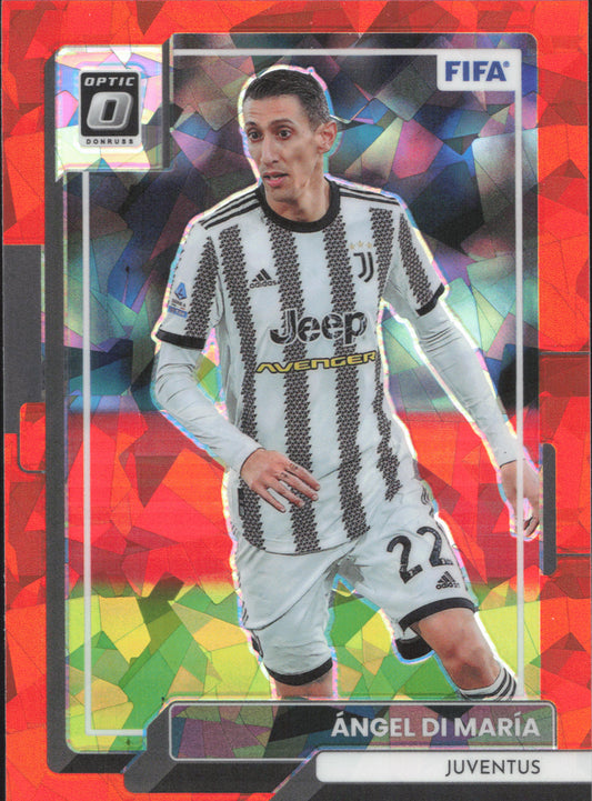 Angel Di Maria Orange Cracked Ice Panini Donruss Optic
