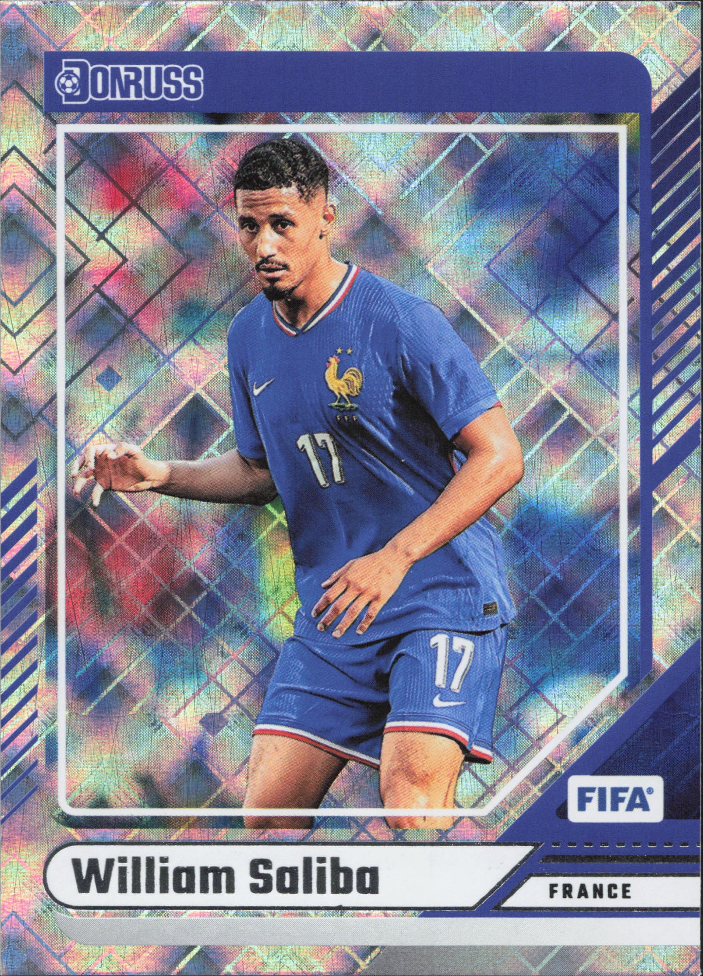 William Saliba Diamond Parallel Panini Donruss