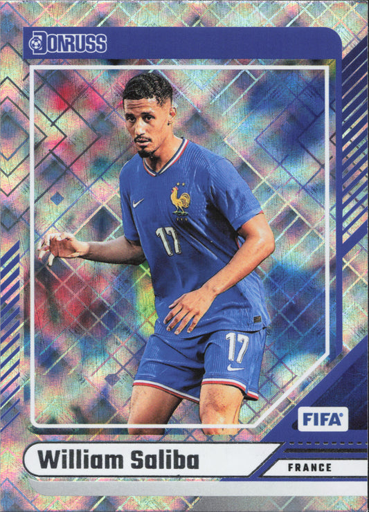 William Saliba Diamond Parallel Panini Donruss