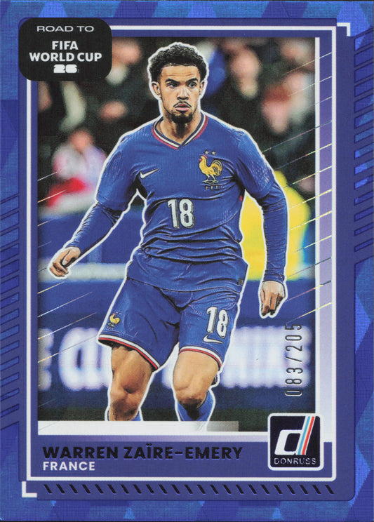 Warren Zaire-Emery Numbered /205 Panini Donruss World Cup