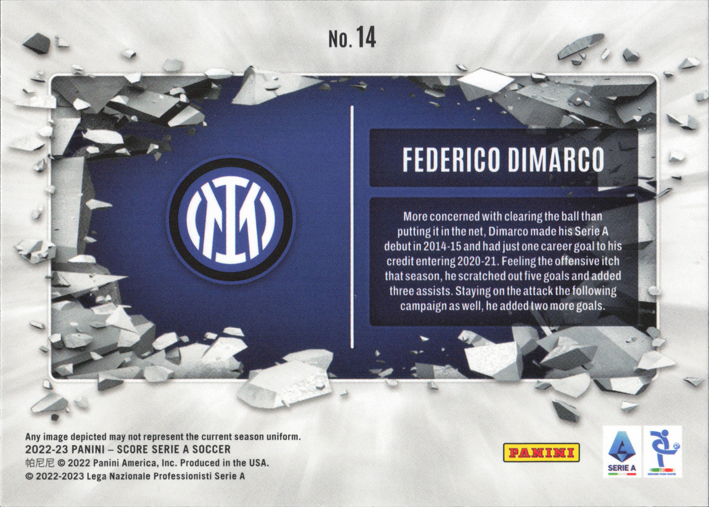 Federico Dimarco Breakthrough Panini Score Serie A