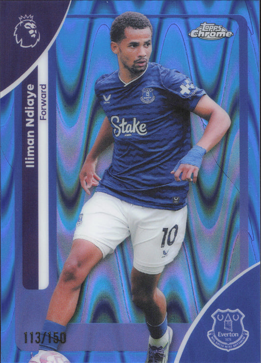 Iliman Ndiaye Numbered /150 Topps Chrome EPL