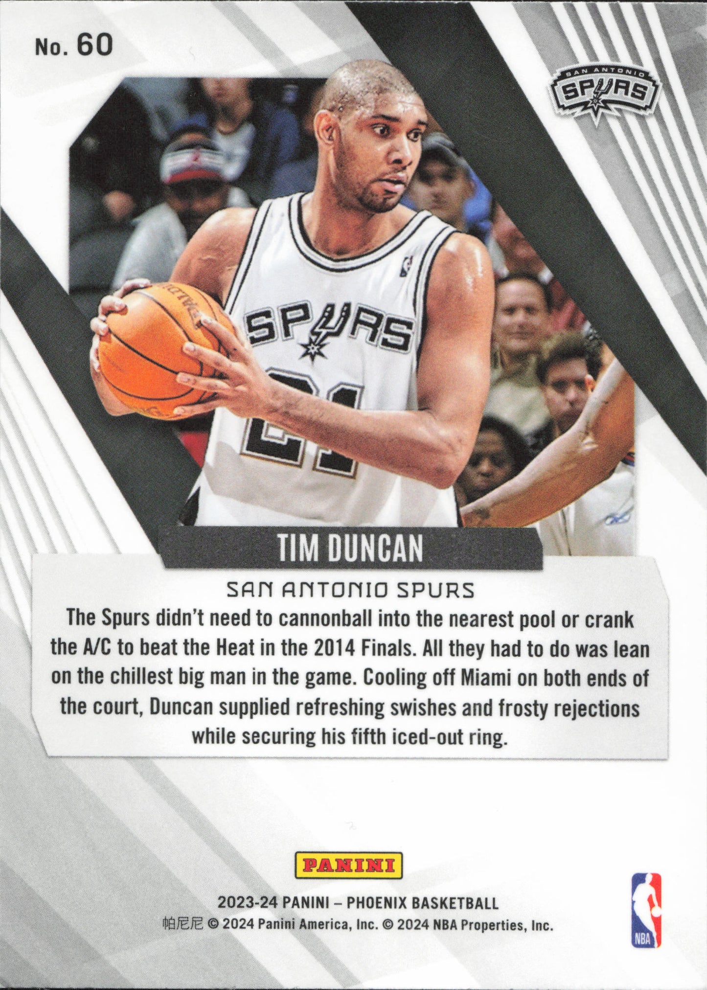 Tim Duncan Base Panini Phoenix