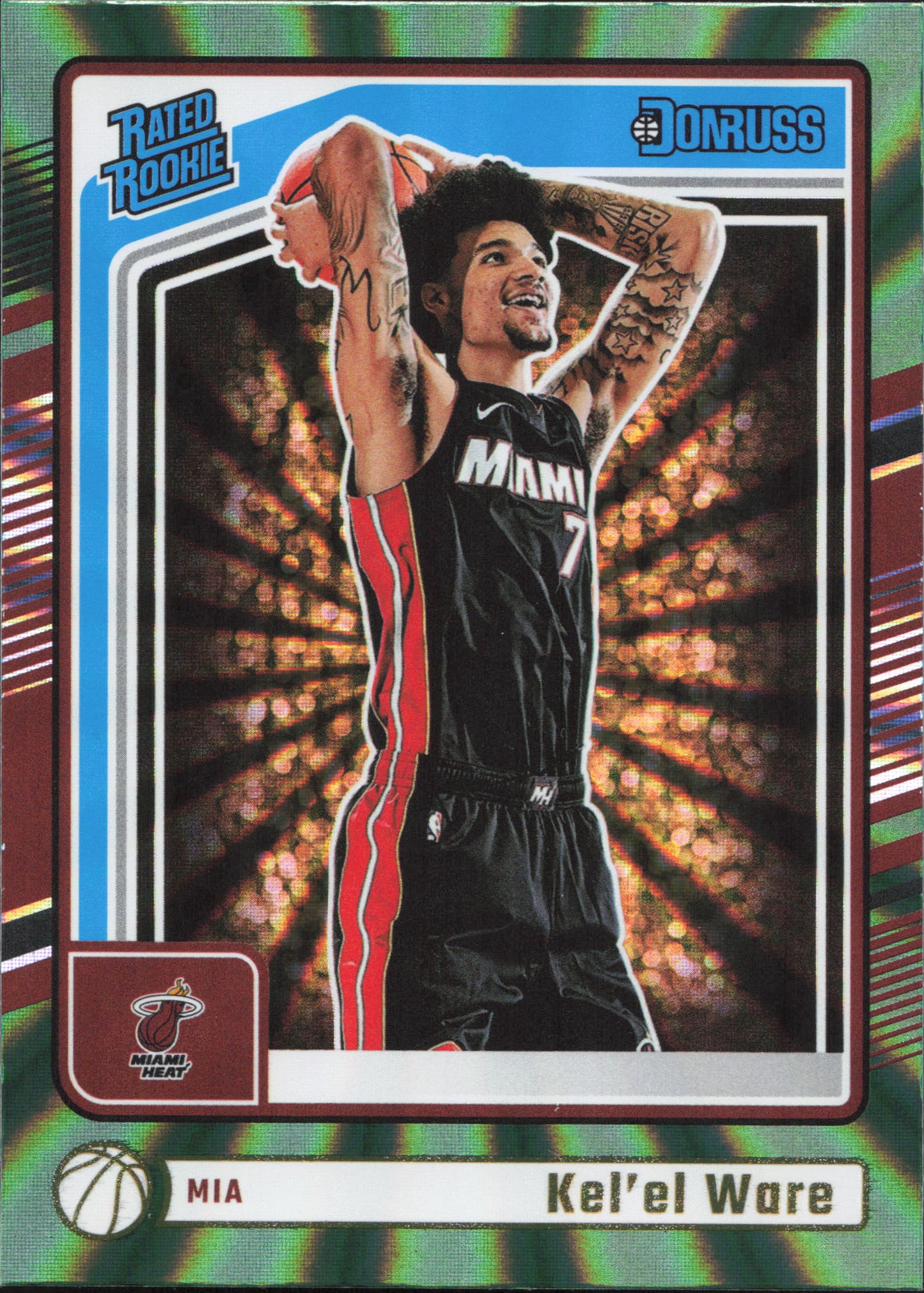 Kel'el Ware Rated Rookie Green Laser Donruss
