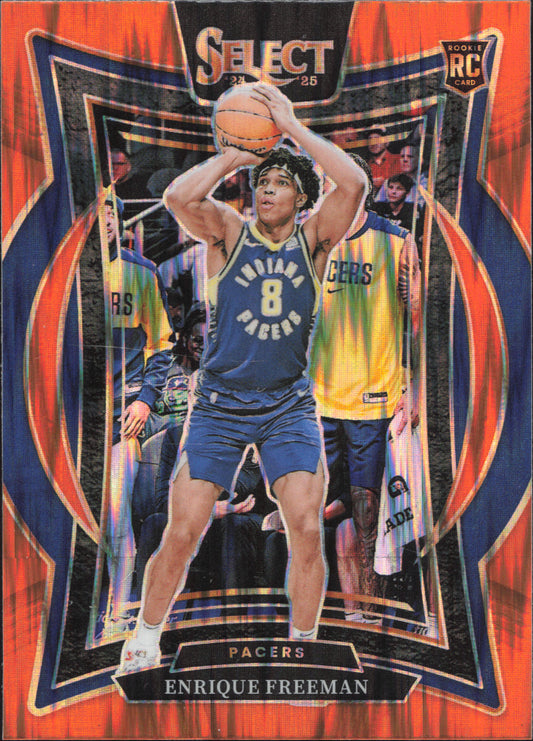 Enrique Freeman Rookie Orange Flash Prizm Panini Select
