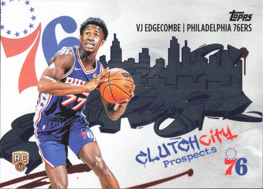 VJ Edgecombe Rookie Clutch City Prospects Topps Flagship