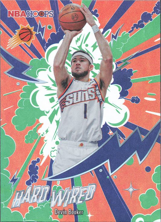 Devin Booker Hard Wired Green Parallel Topps NBA Hoops