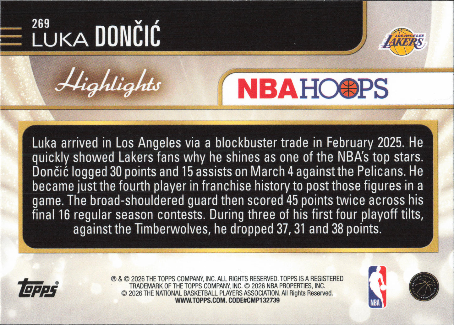 Luka Doncic Highlights Topps NBA Hoops