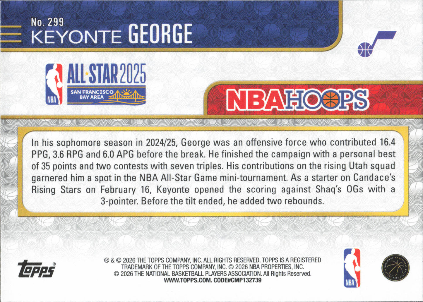 Keyonte George Green Parallel All-Stars Topps NBA Hoops