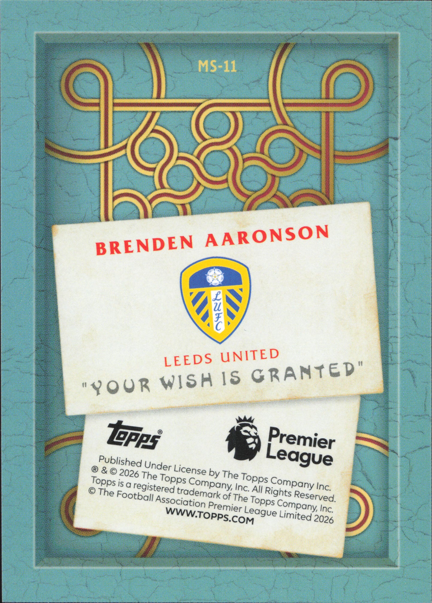 Brenden Aaronson Merlin Speaks Topps Merlin EPL