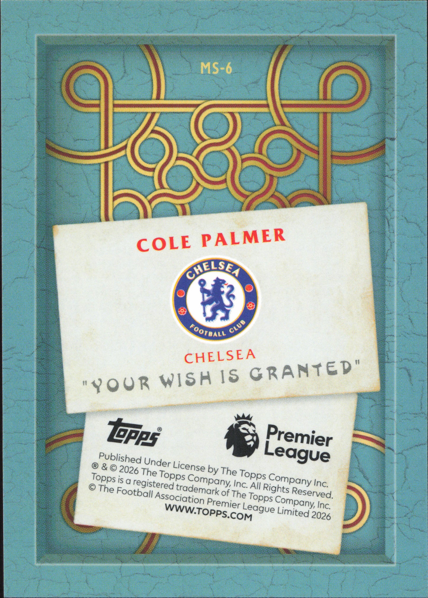 Cole Palmer Merlin Speaks Topps Merlin EPL
