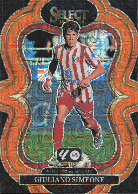 Giuliano Simeone Orange Mojo Numbered /199 Panini Select La Liga
