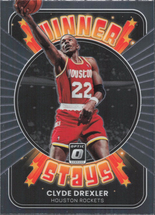 Clyde Drexler Winner Stays Panini Donruss Optic