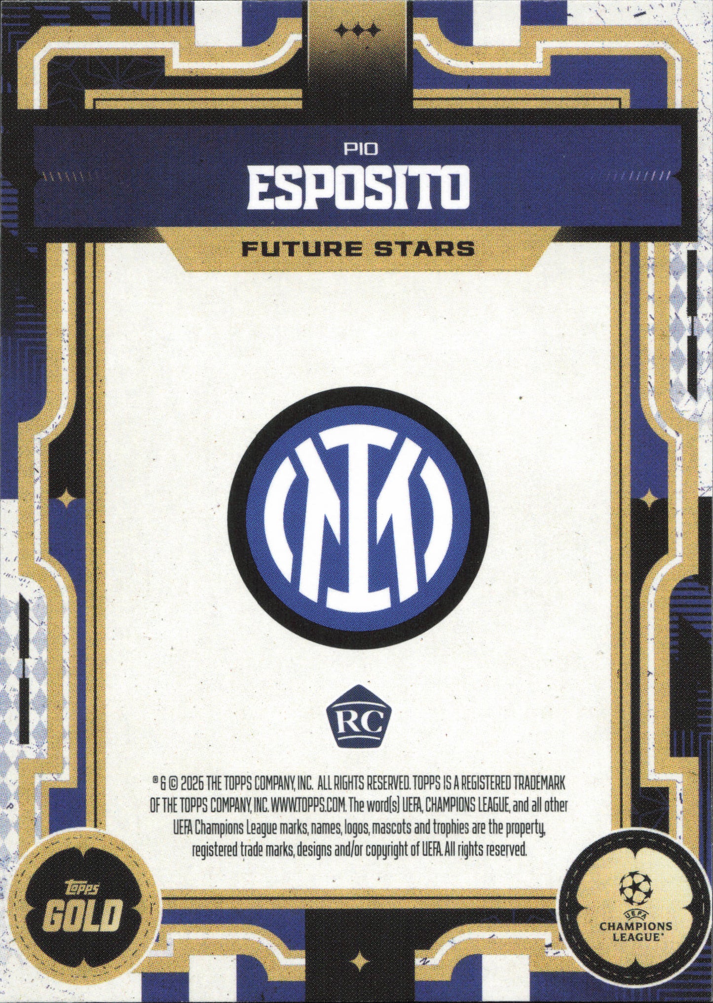 Pio Esposito Rookie Topps Gold