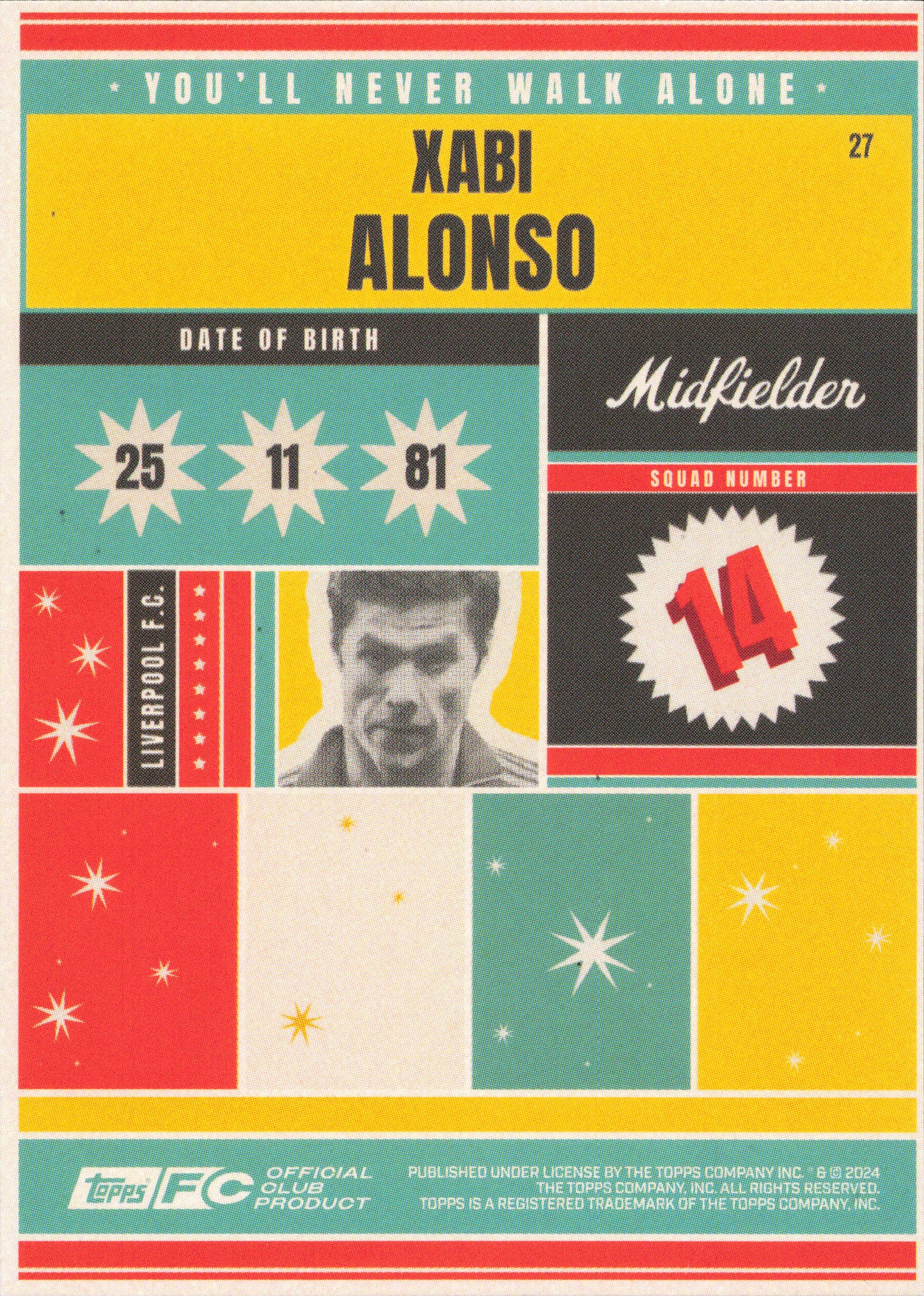 Xabi Alonso Topps Presents Liverpool Team Set