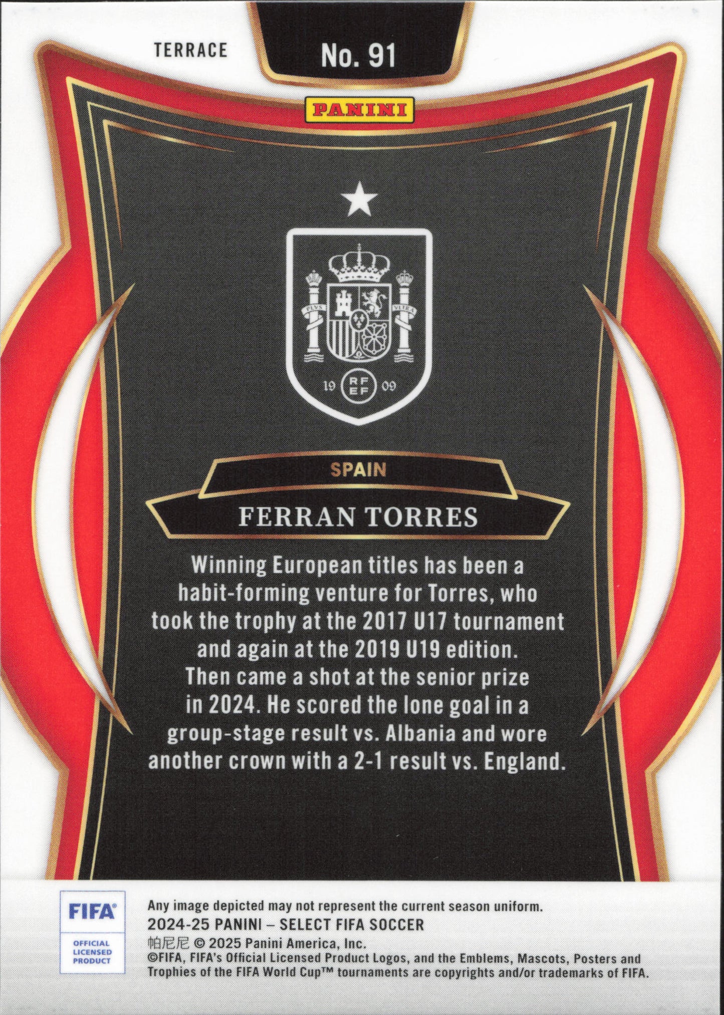 Ferran Torres Base Panini Select FIFA