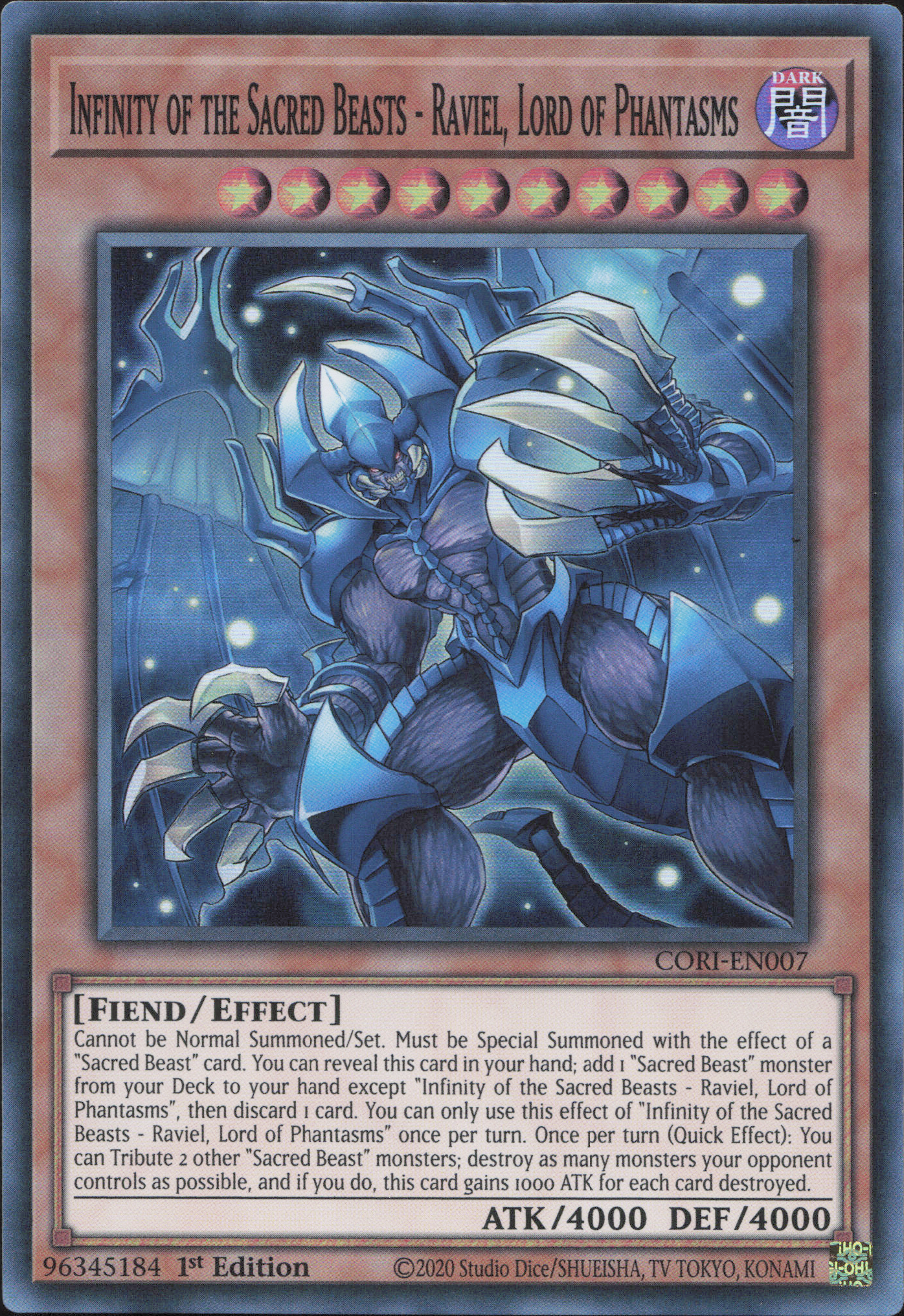 Infinity of the Sacred Beasts - Raviel, Lord of Phantasms (V.1 - Super Rare)