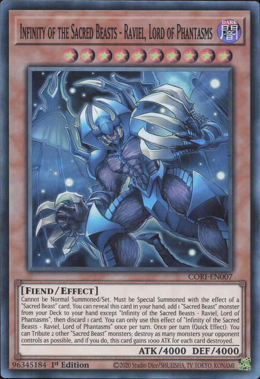 Infinity of the Sacred Beasts - Raviel, Lord of Phantasms (V.1 - Super Rare)