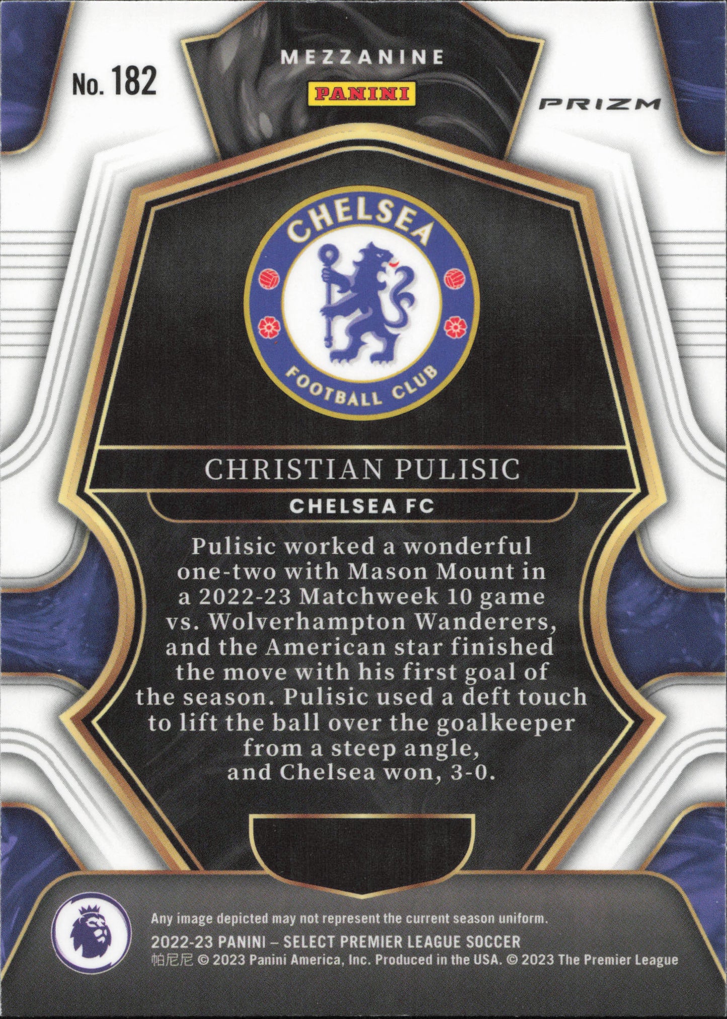 Christian Pulisic Purple Mojo Panini Select EPL