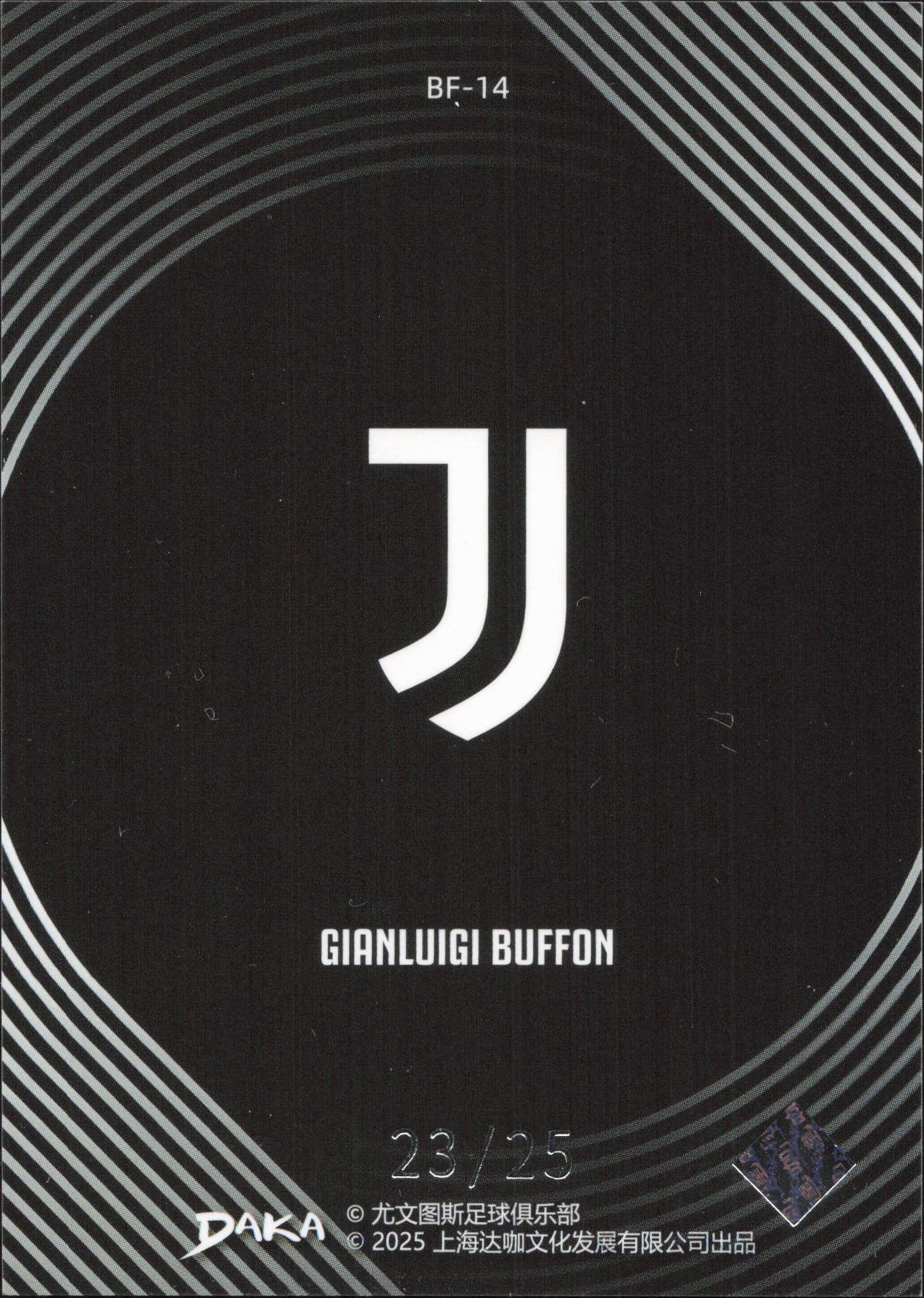 Gianluigi Buffon Numbered /25 Daka Juventus