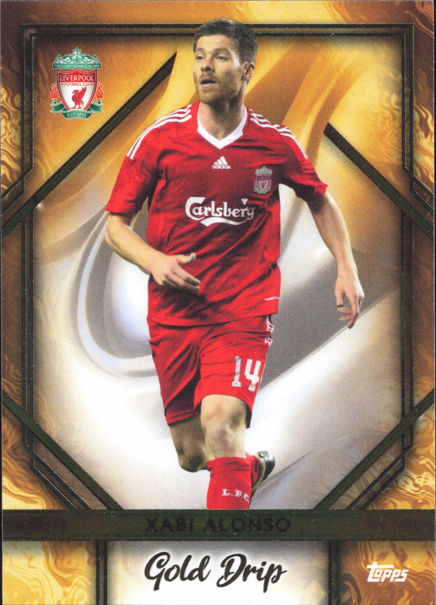 Xabi Alonso Gold Drip Topps Liverpool Team Set