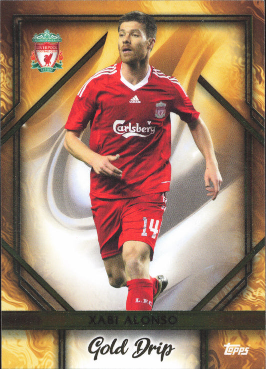 Xabi Alonso Gold Drip Topps Liverpool Team Set