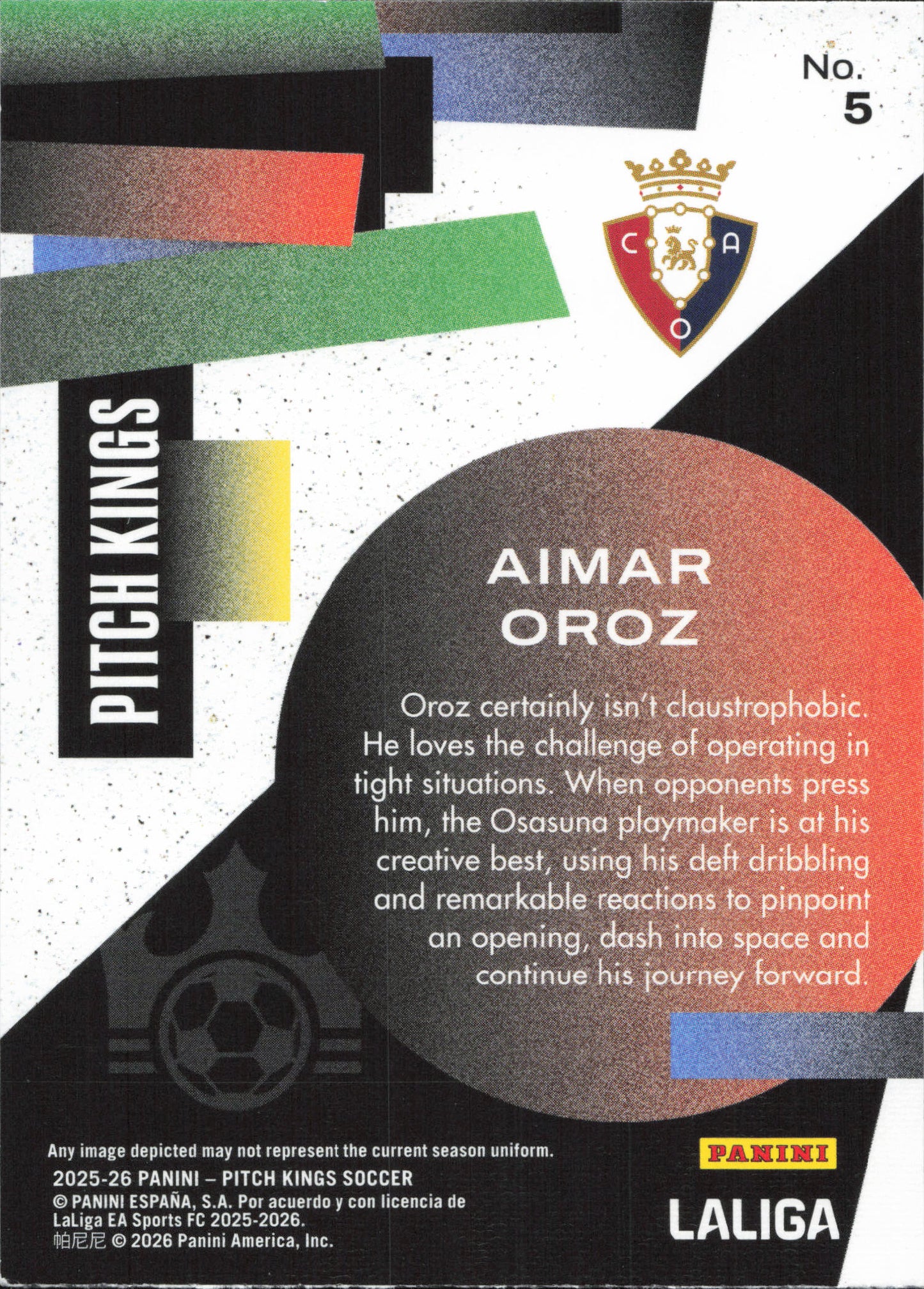 Aimar Oroz Maestros Panini Pitch Kings La Liga