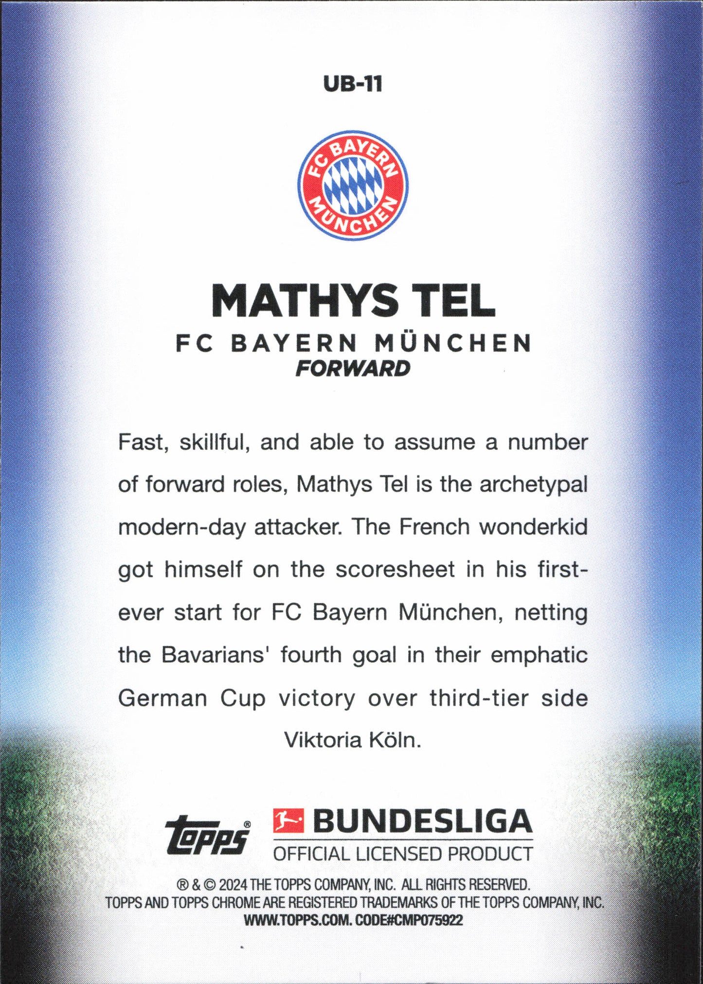 Mathys Tel Topps Jade Bundesliga
