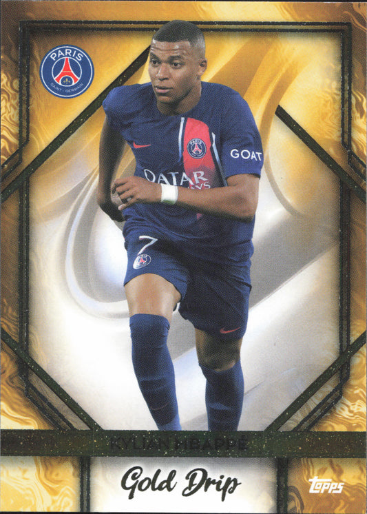 Kylian Mbappe Gold Drip Topps Team Set PSG