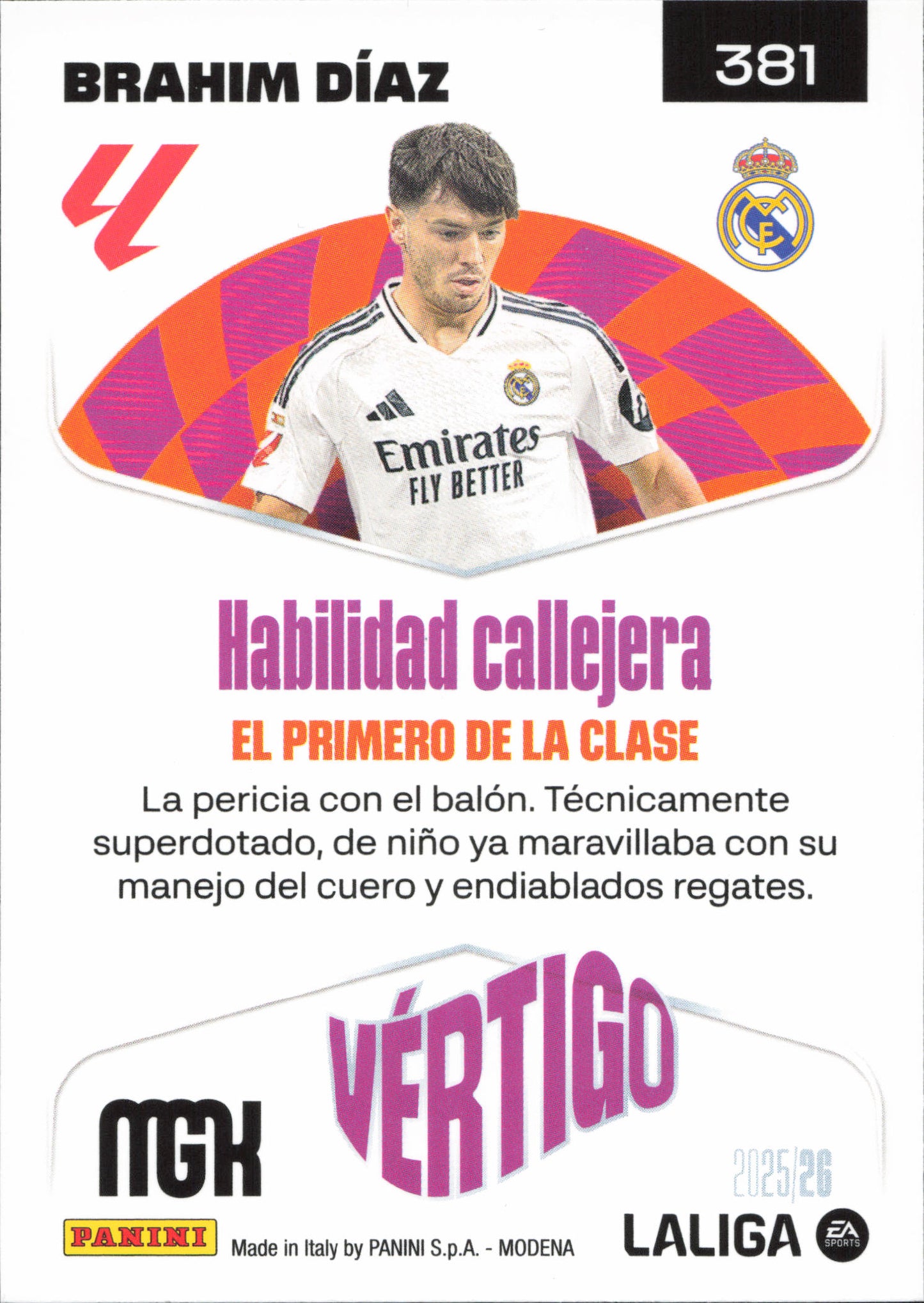 Brahim Diaz Vertigo Panini MGK La Liga