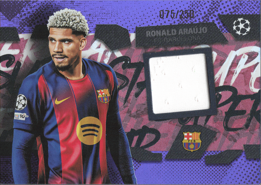 Ronald Araujo Match-Worn Patch Numbered /250 Topps Flagship
