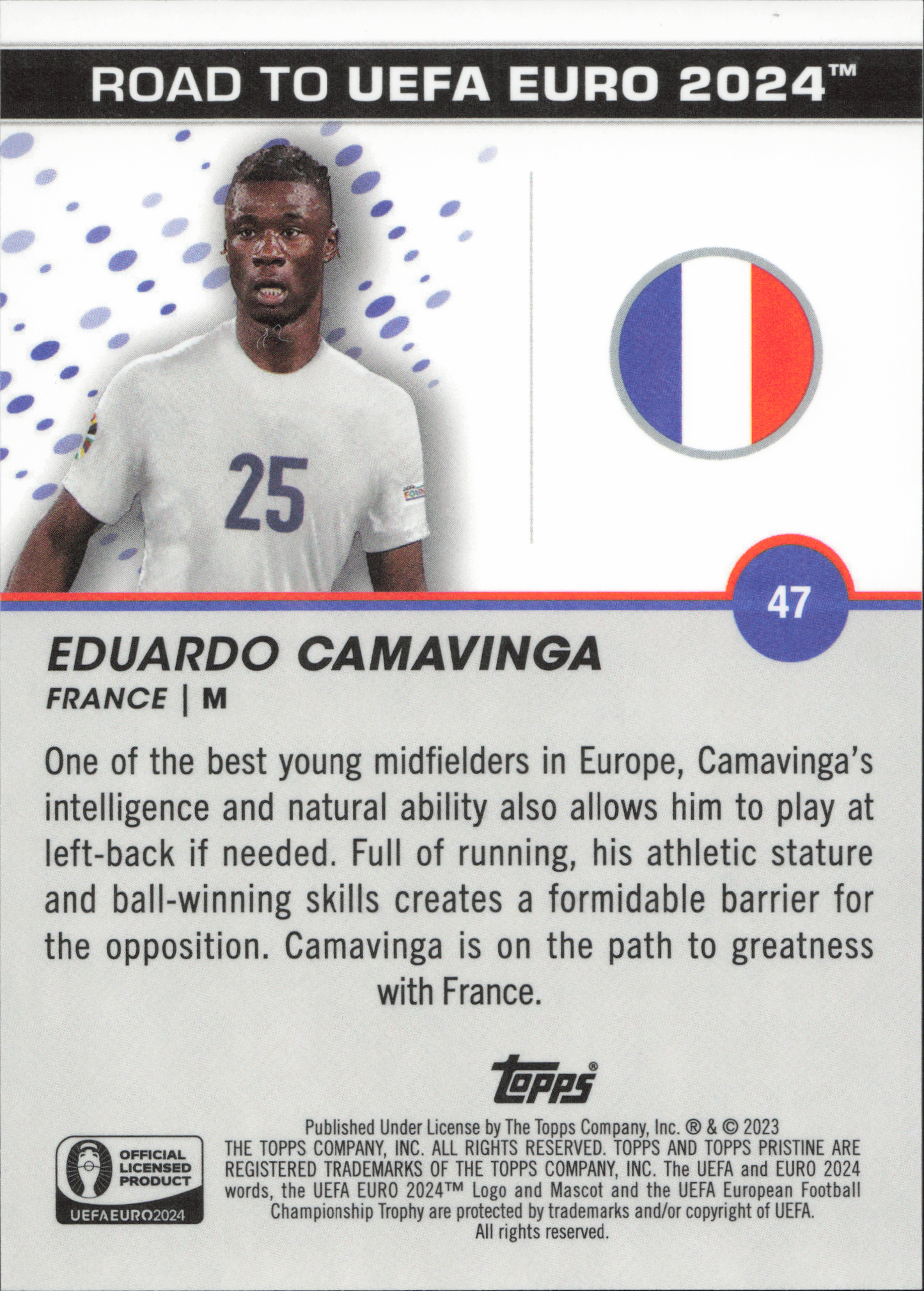 Eduardo Camavinga Numbered /75 Topps Prestige