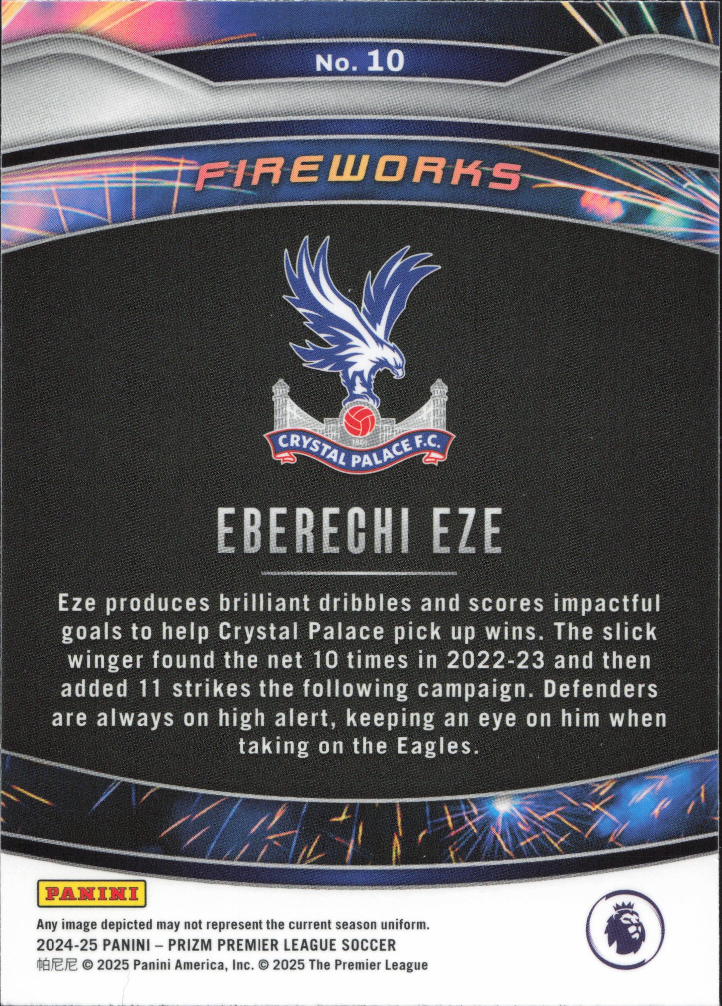 Eberechi Eze Fireworks Panini Prizm EPL