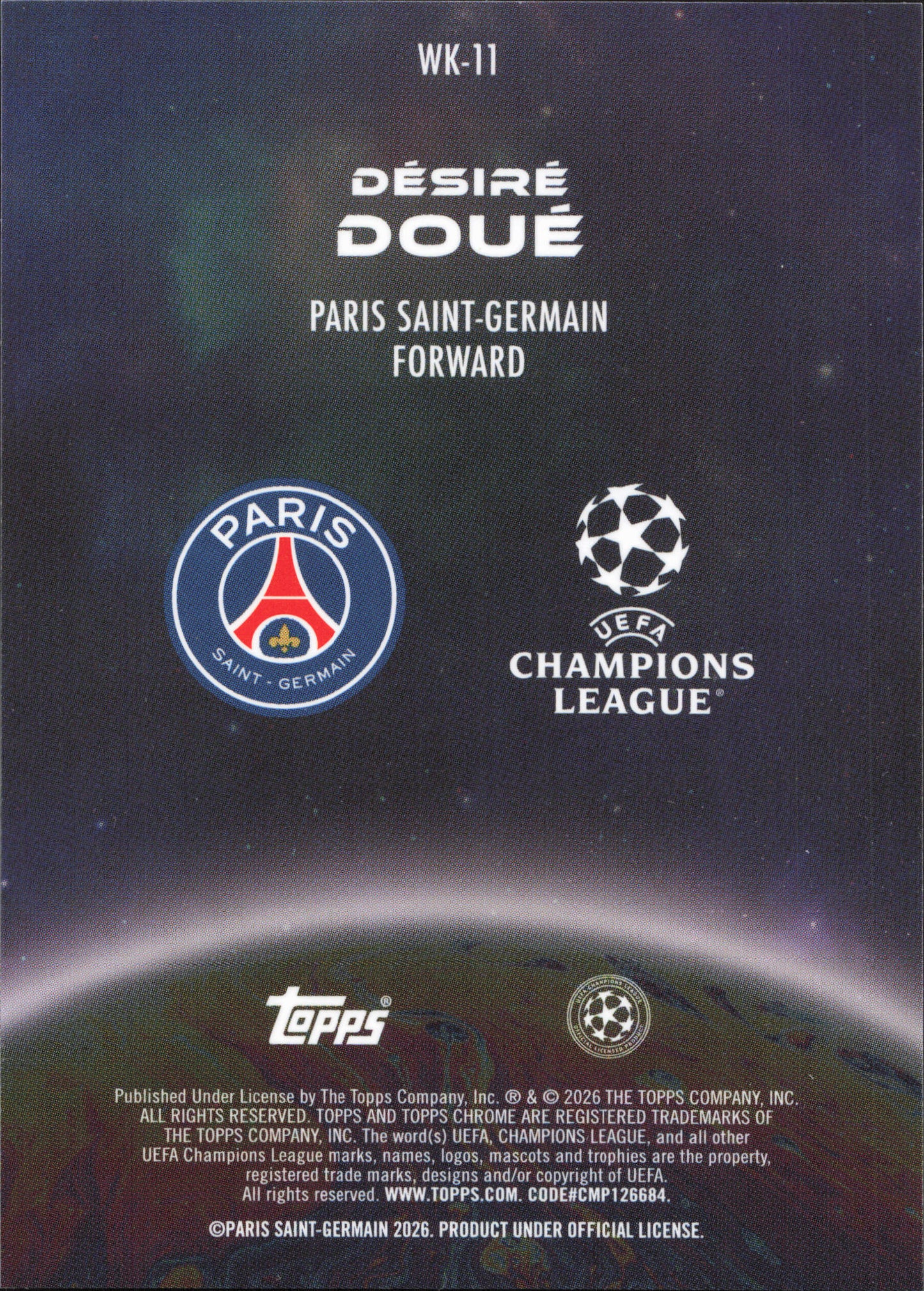 Desire Doue Wonderkids Topps Chrome UCC