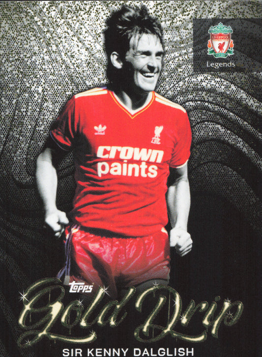 Sir Kenny Dalglish Gold Drip Topps Liverpool Team Set