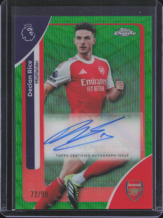 Declan Rice Autograph Numbered /99 Topps Chrome EPL
