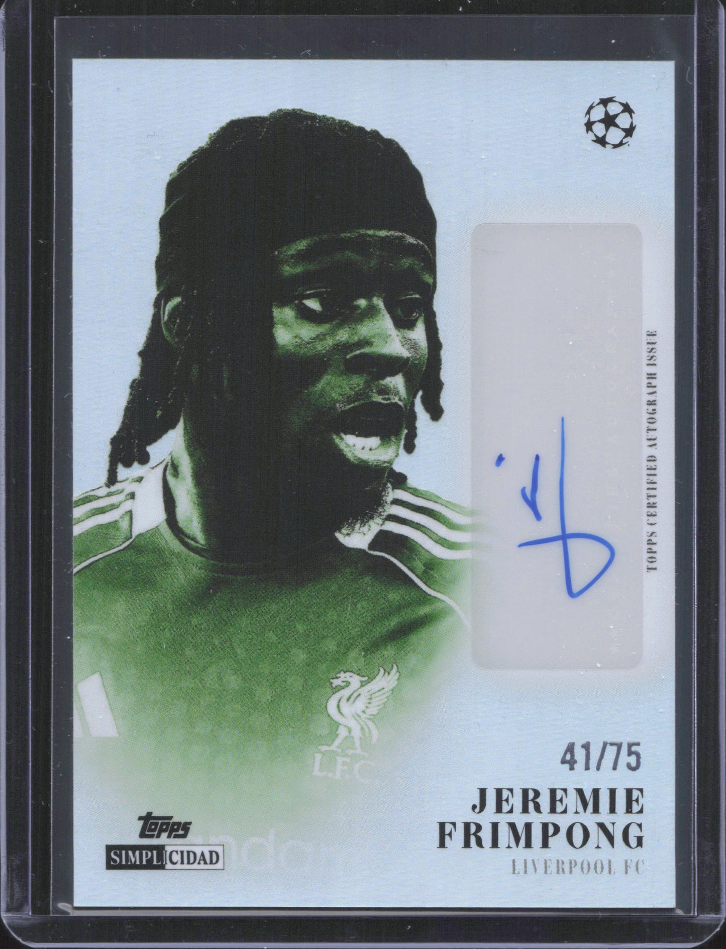 Jeremie Frimpong Autograph Numbered /75 Topps Simplicidad