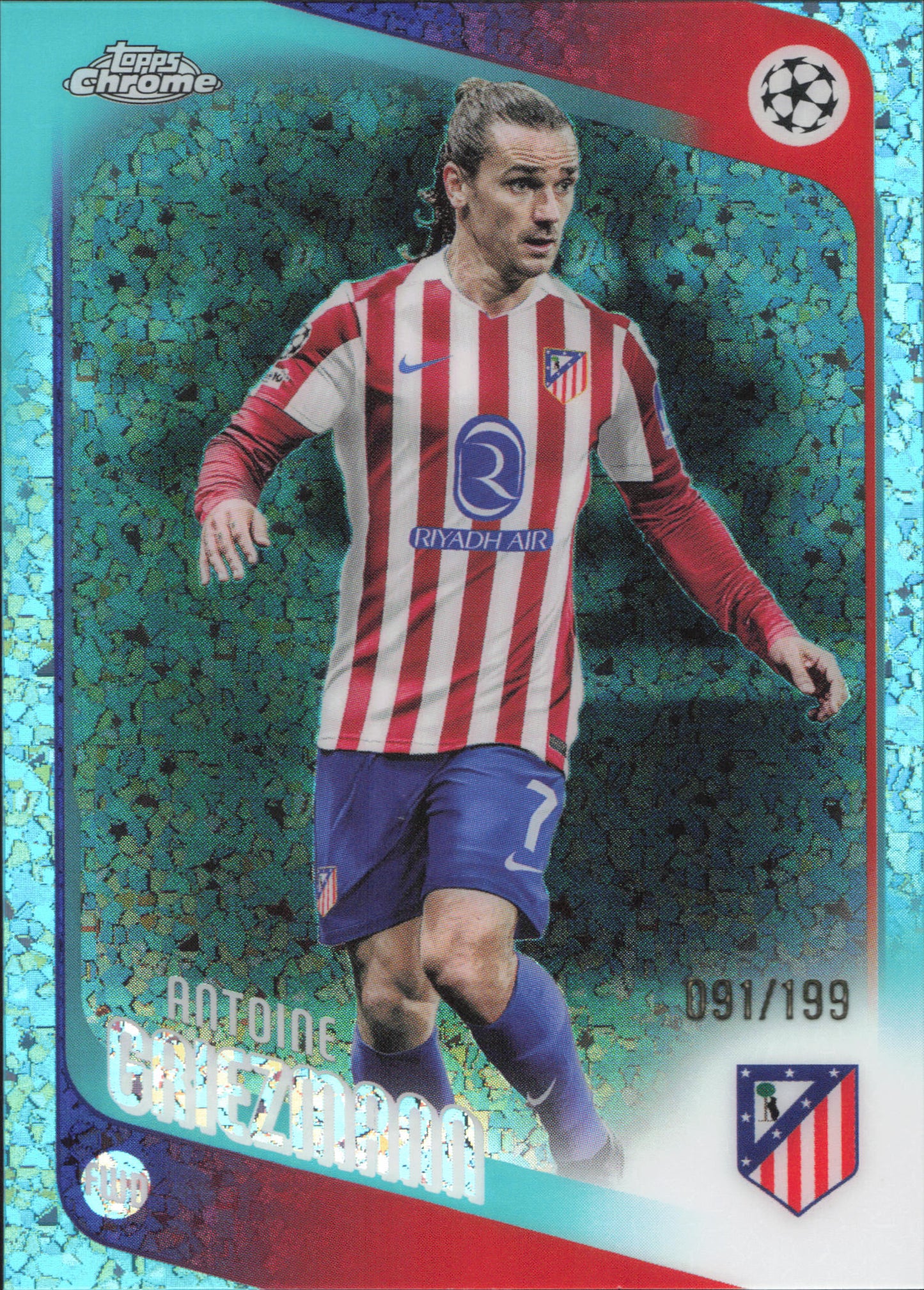 Antoine Griezmann Numbered /199 Topps Chrome UCC