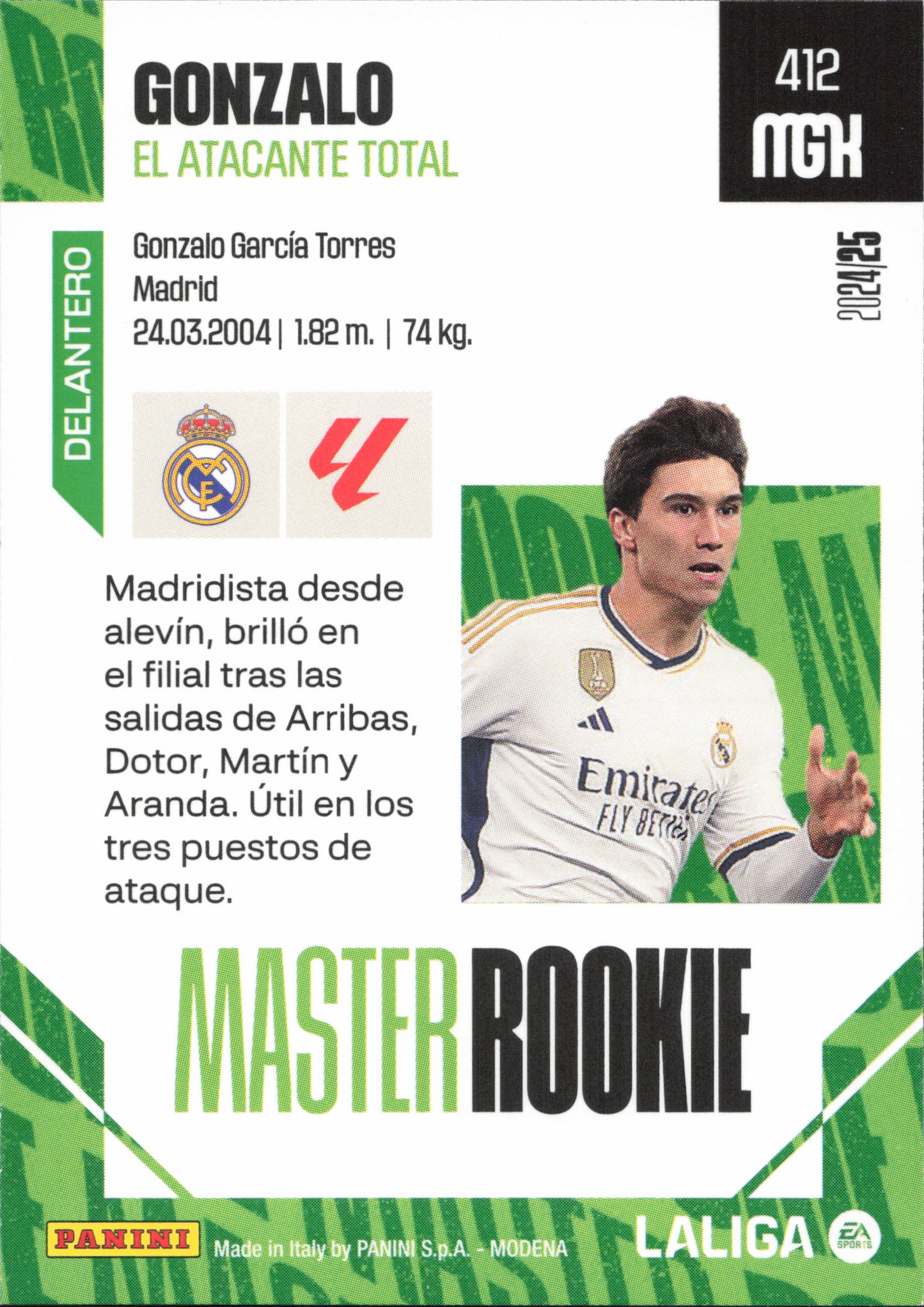 Gonzalo Master Rookie Panini MGK La Liga