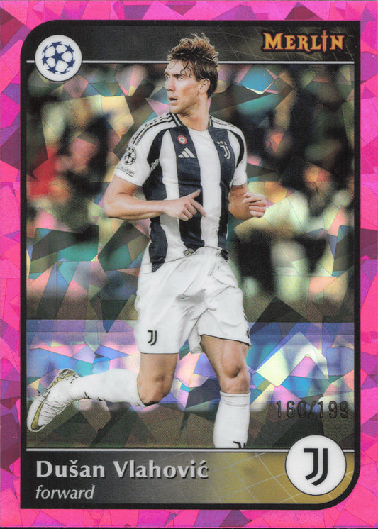 Dusan Vlahovic Numbered /199 Topps Merlin