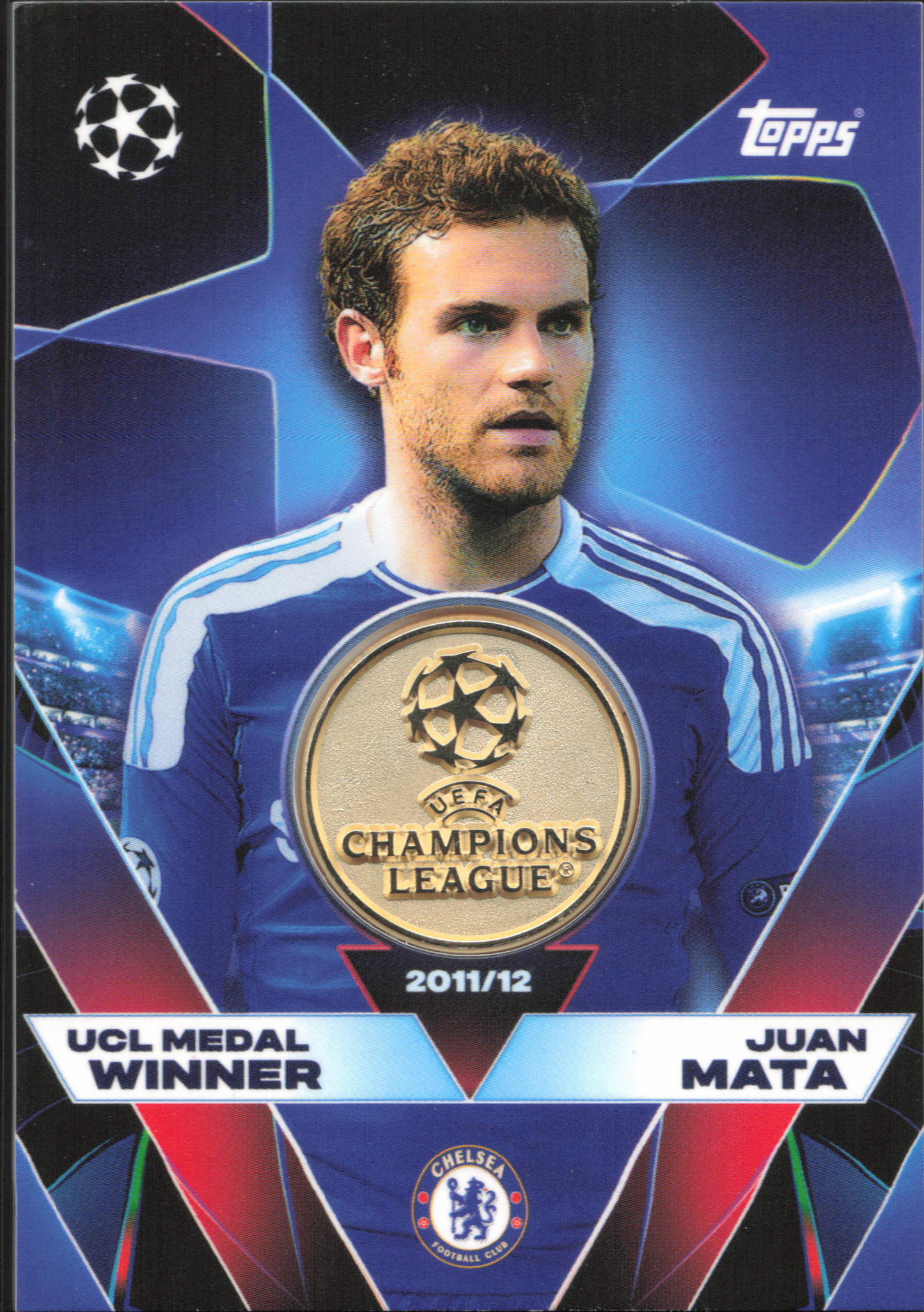 Juan Mata UCL Medal Winner Topps Match Attax