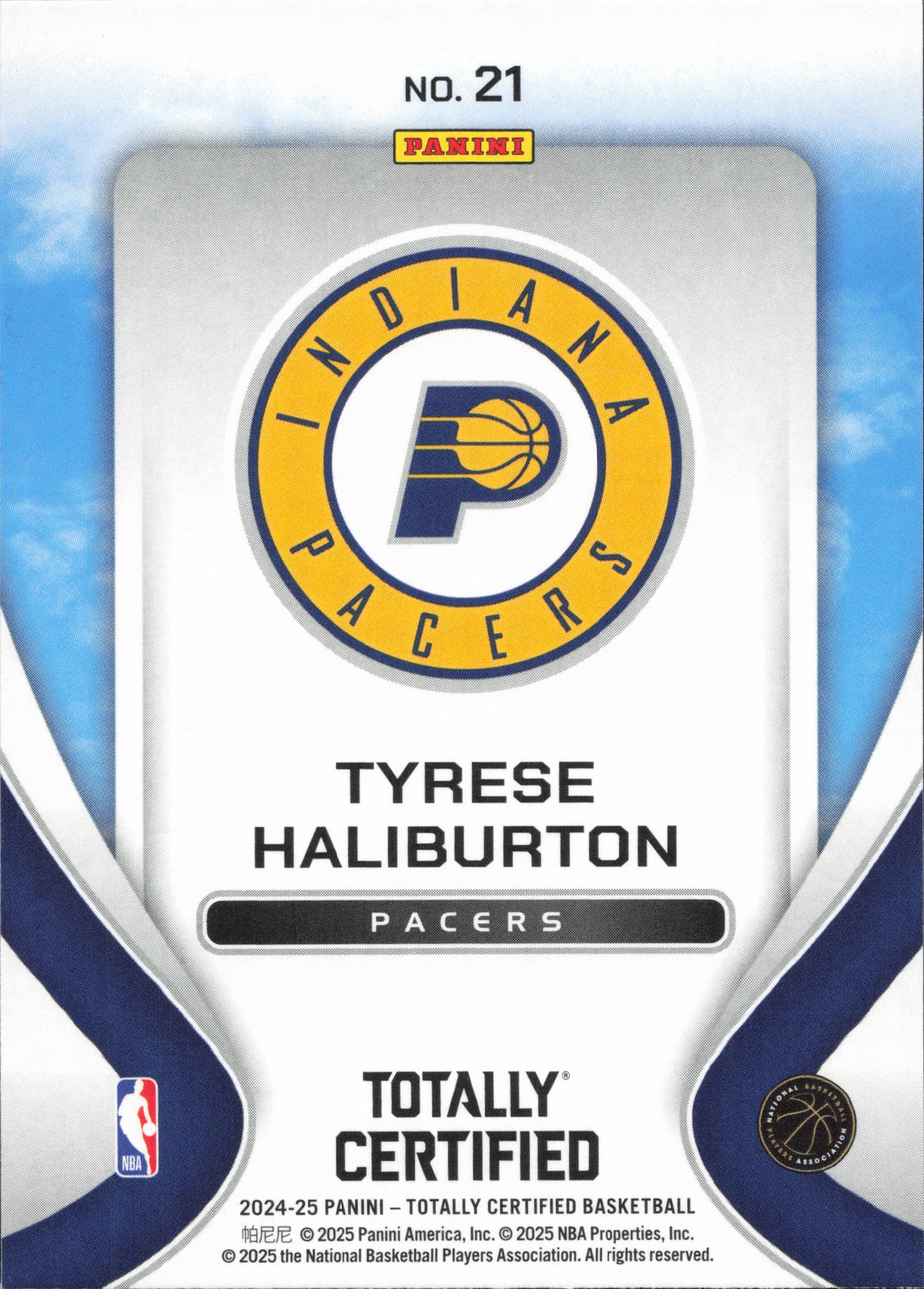 Tyrese Haliburton Franchise Foundations Panini Totally Certified